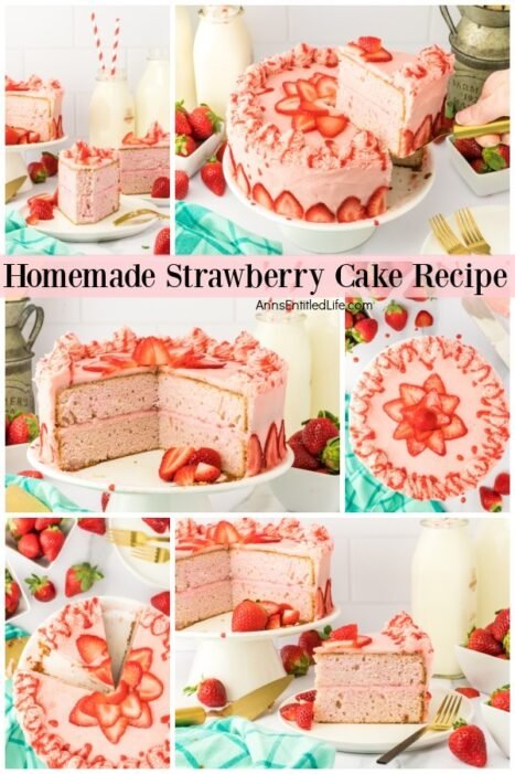 Homestead Blog Hop Feature - Homemade Strawberry Cake Recipe