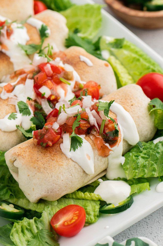 Homestead Blog Hop Feature - Air Fryer Beef and Bean Chimichangas