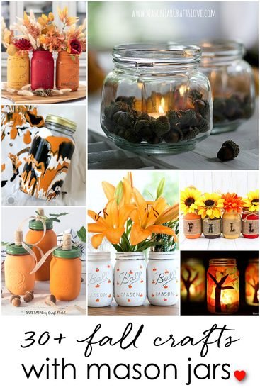 Homestead Blog Hop Feature - Mason Jar Crafts for Fall
